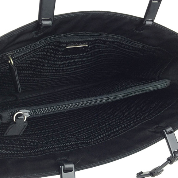 Prada Nylon Chain Tote Shoulder Bag Black - Picture 5 of 6